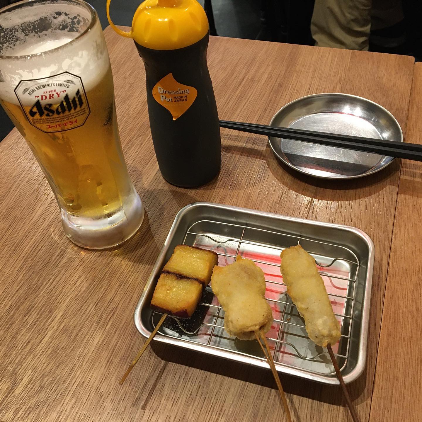 串かつ でんがな 大阪駅前第四ビル店 ちょい飲みセット598円 ほぼワンコイン ちょい呑み と スーパー銭湯